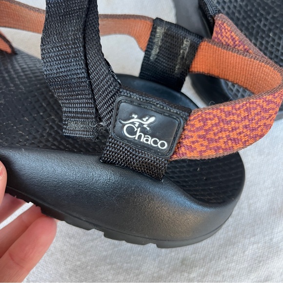 Chaco Z/2 Classic Black and Rust Sandals for Hiking and Casual Wear W7 /M5.5 EUC - Picture 7 of 11